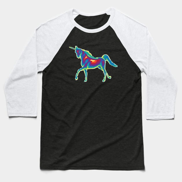 Heat Vision - Unicorn Baseball T-Shirt by SevenHundred